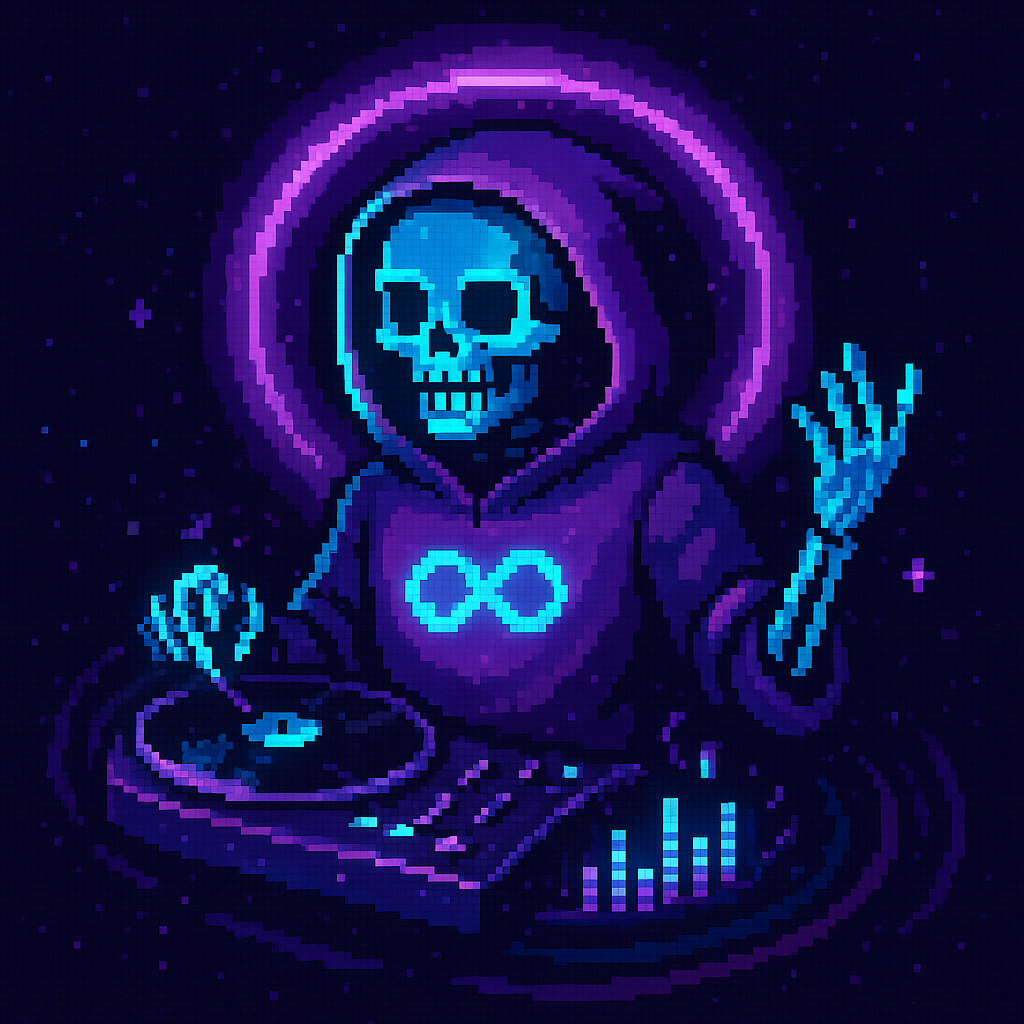 Cosmic DJ Skeleton